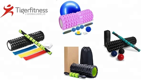 vibrating foam roller High Density EVA Hollow Fitness vibrating rollers Kit Massage