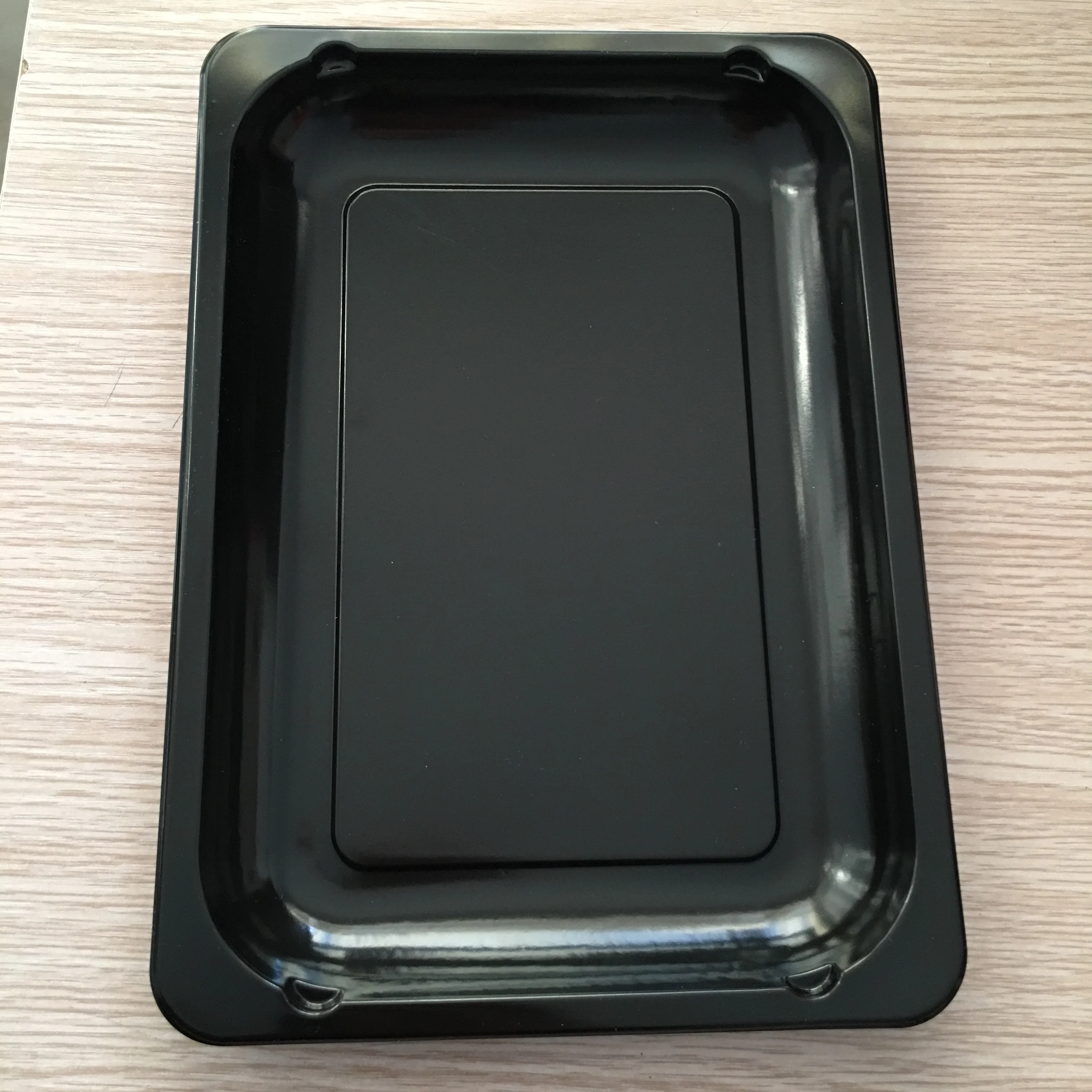 Disposable Black Plastic Food Box with Seal Film Plastic Case for Storage and Preservation