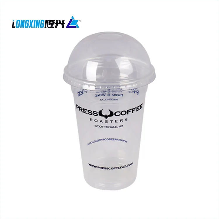 
16OZ Transparent Takeaway Plastic beverage Cups with Dome Lid 