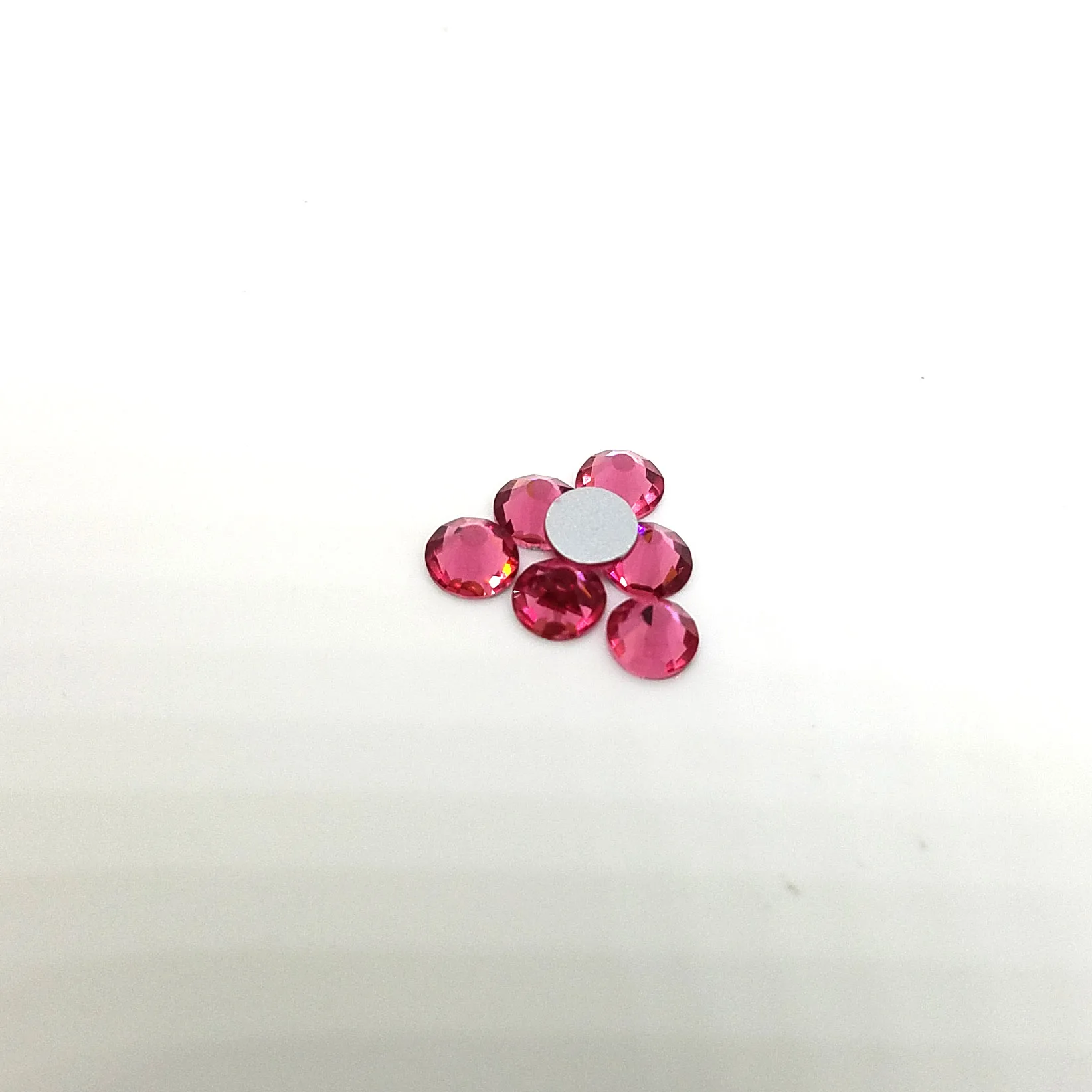 LOCACRYSTAL Brand Rose Color Nail Art Crystal Rhinestone Non-hotfix Glass Beads