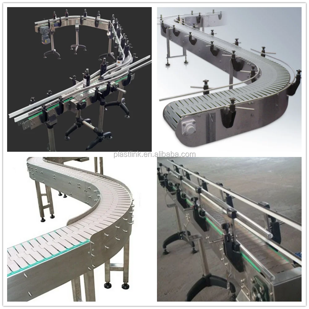 PL  Top quality Slat Stainless Steel glass bottle chain conveyor