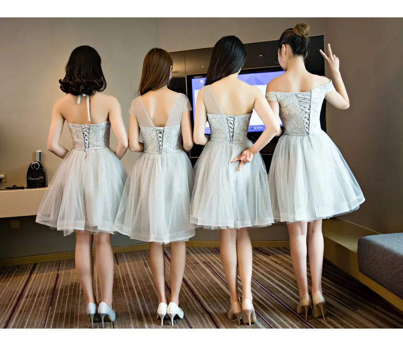 ZHF261, 2018 г., новый дизайн, кружевное короткое платье невесты и подружки невесты