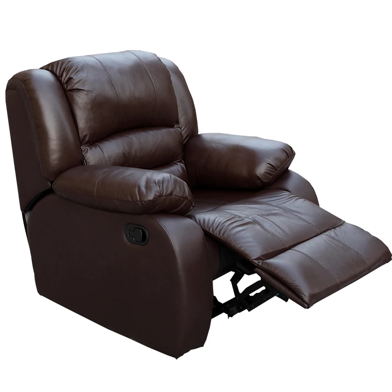 
Sofa Chair Manual Mechanism Kuka Living Room Sofas Lounge Push Back Single Sets Cushion Motorized Black Leather Recliner 