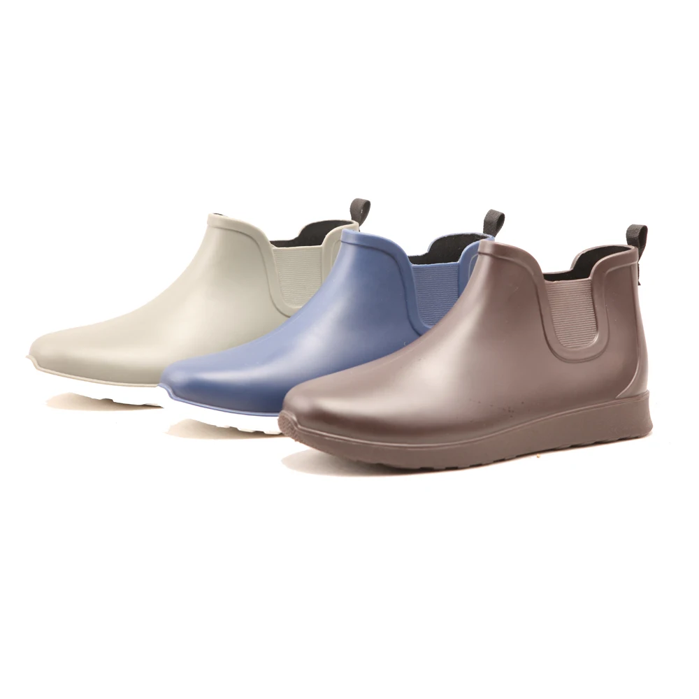 factory customized made Hotsale New style low height cut durable ankle waterproof PVC Men rainyday garden farm shoes male