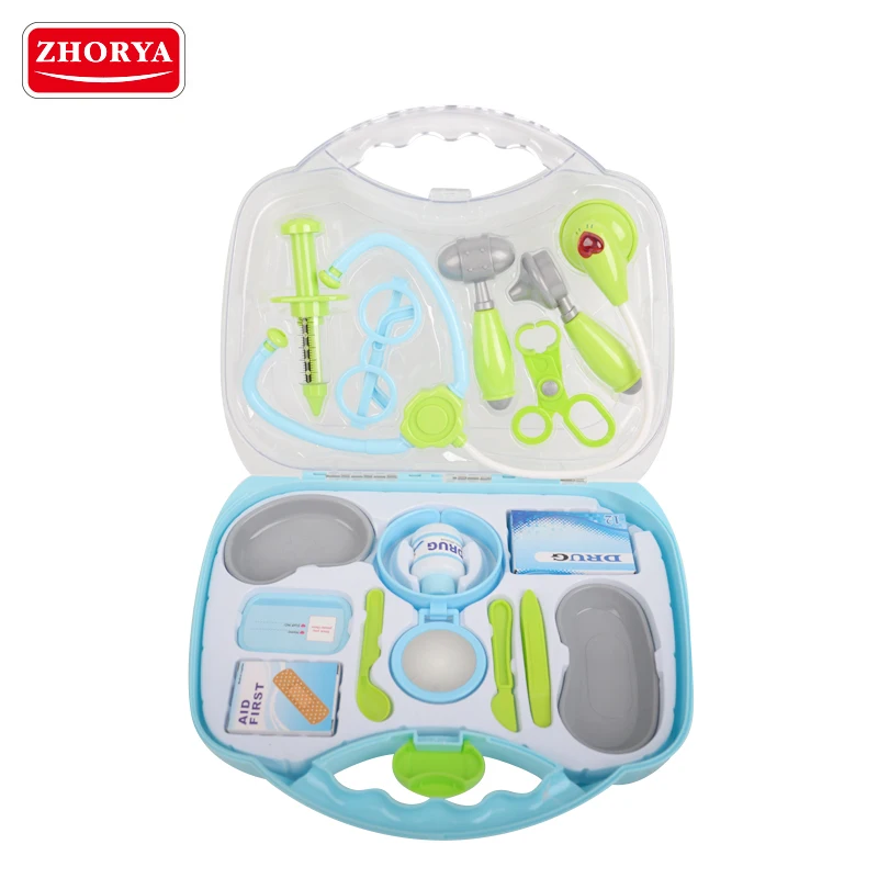 Zhorya 16 pcs play set medical kit plastic doctor toy set for kids