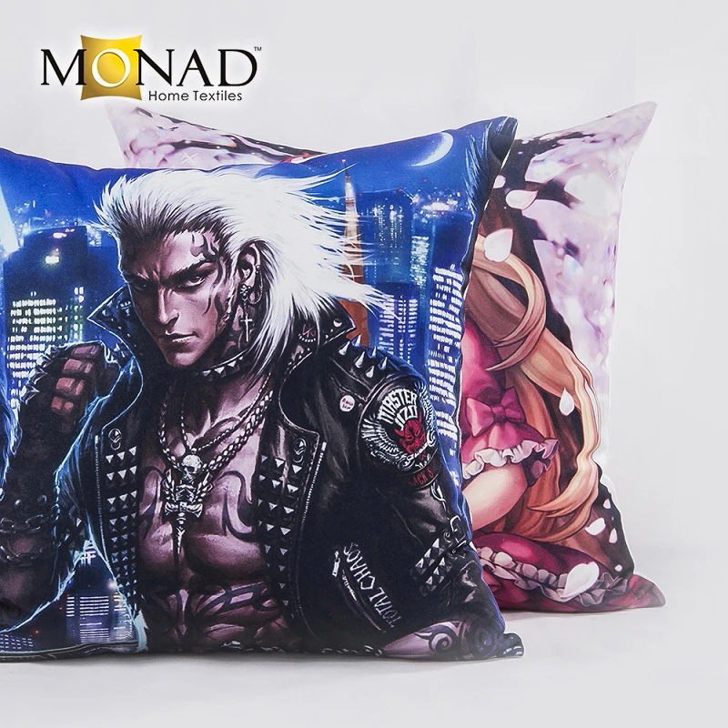 Monad custom 3D japanese anime photo cartoon throw pillow case for teenager