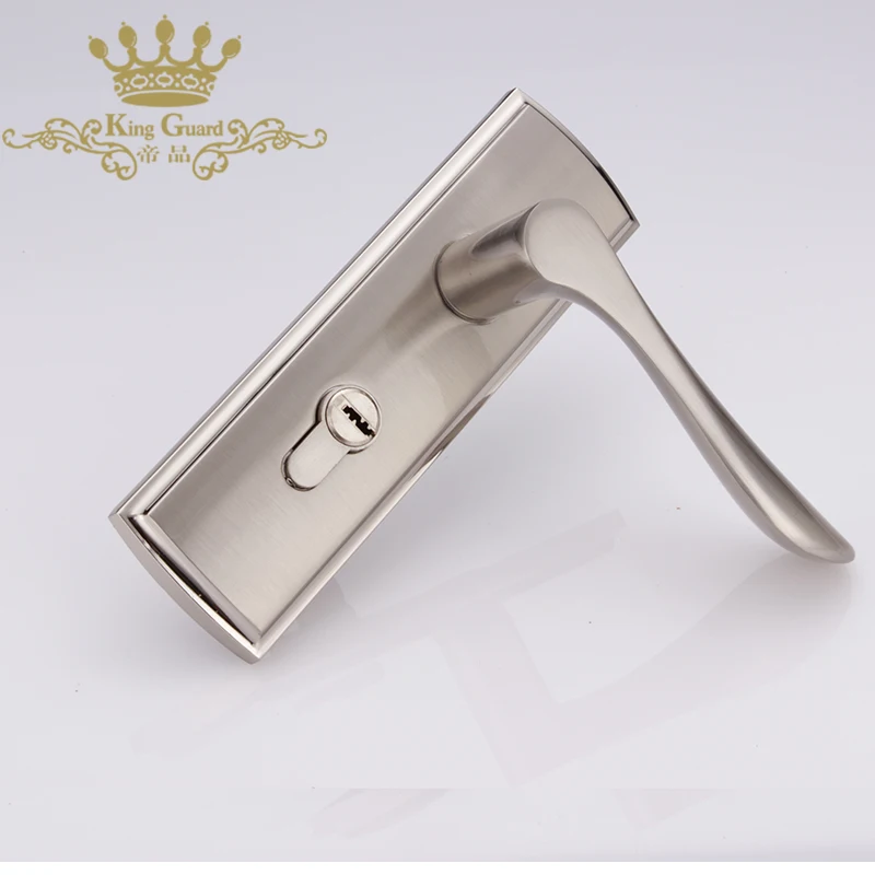 Wholesale anti thief lock body cheap main door handle household bedroom wooden door handle