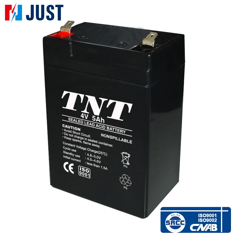 AGM VRLA deep cycle 4 volt lead-acid battery 5AH