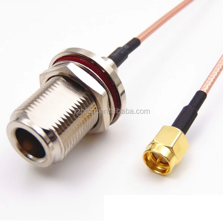 
RF Cable assembly N bulkhead female/jack to SMAo male/plug Waterproof RG316 RF Coaxial Jumper 