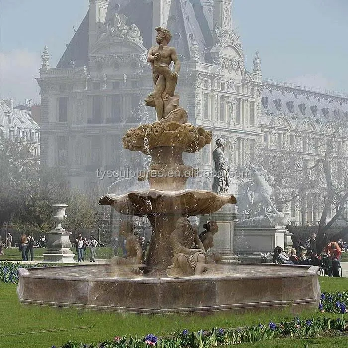 
Large size natural outdoor stone garden water fountains marble figure fountain for sale 
