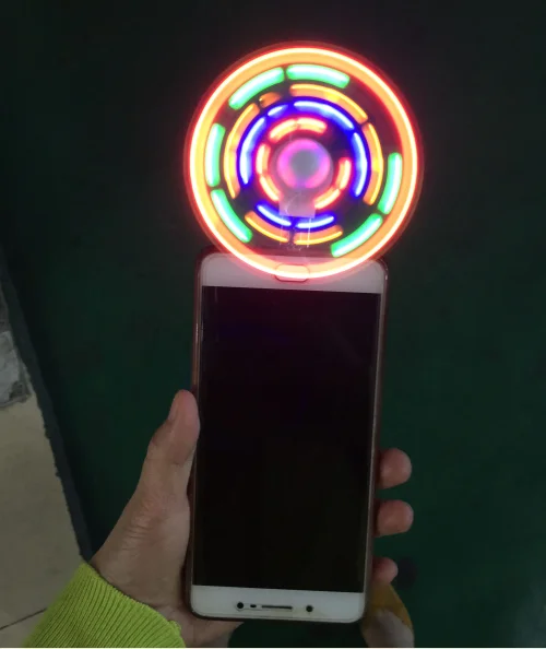 Custom mini usb fan with customized led message for iphone
