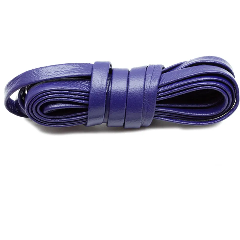 Yrunfeety Luxury Leather Shoe Laces Colored Flat Leather Shoe Laces Luxury Leather Shoelaces Sneaker Shoelaces 11 Colors