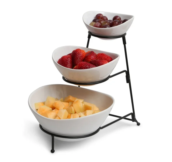 Tiered Serving 3 Tier food Server Plate Stand Iron Afternoon Tea Cake Rack Display