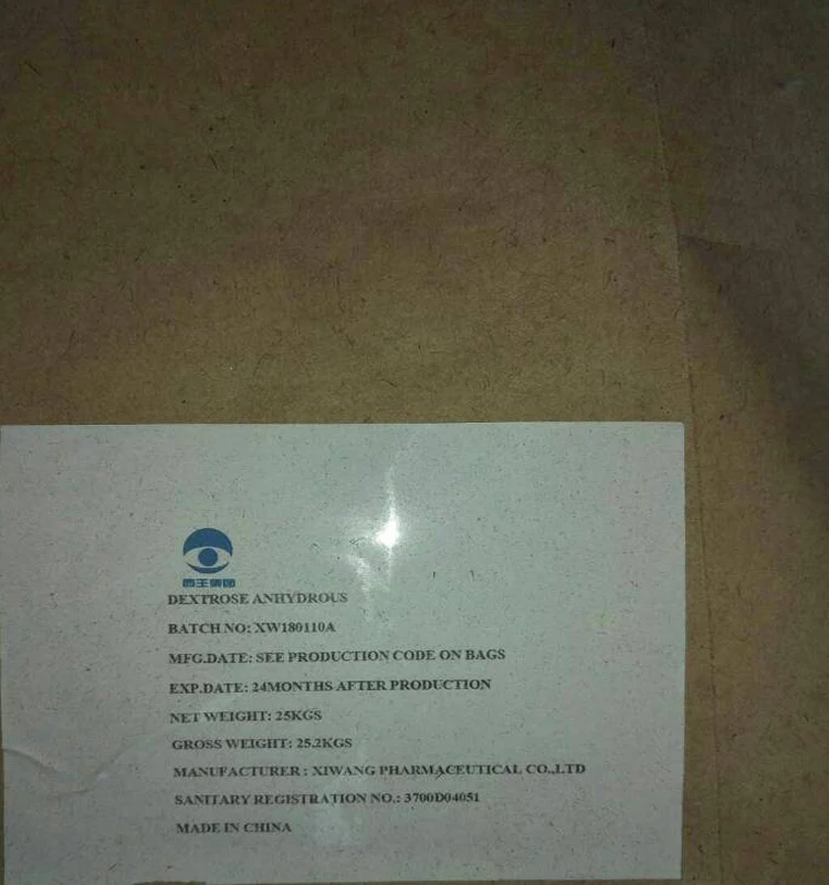 
Xiwang factory Dextrose Monohydrate Pharmaceutical food Grade 