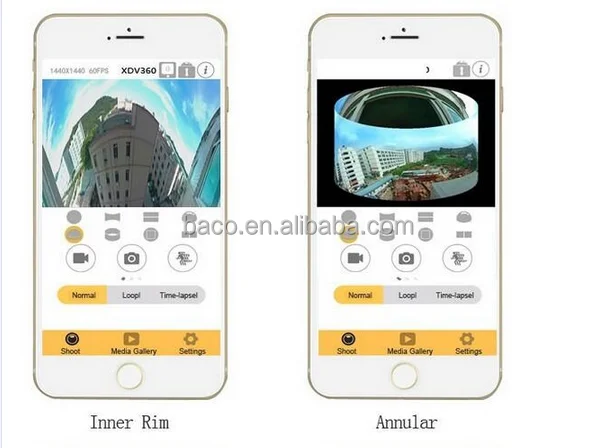 Wholesale  1080P HD 360 Degree V1 Sport Camera dvr 360 action camera