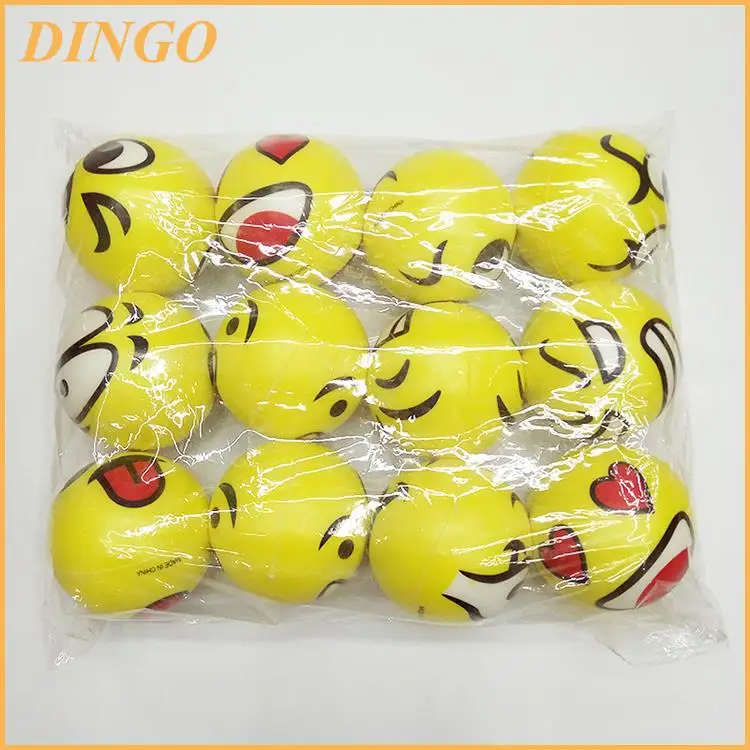 Yellow Smiley Face PU Stress Ball