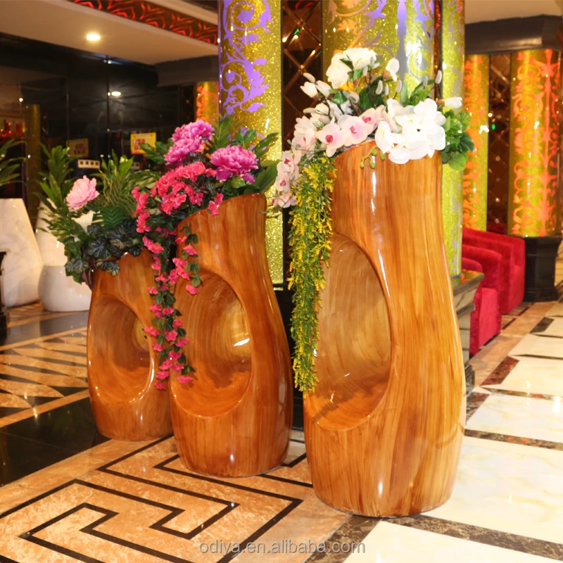 Durable waterproof anti-corrosion Public Garden Tree hole FRP flower pot for indoor and outdoor