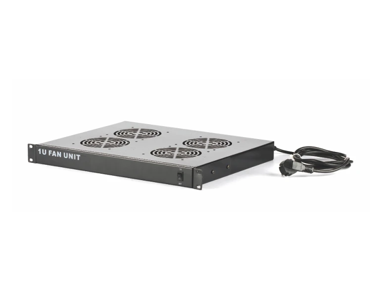 1u rackmount Fan tray with 4 fans used temperature sensor fan unit for network rack