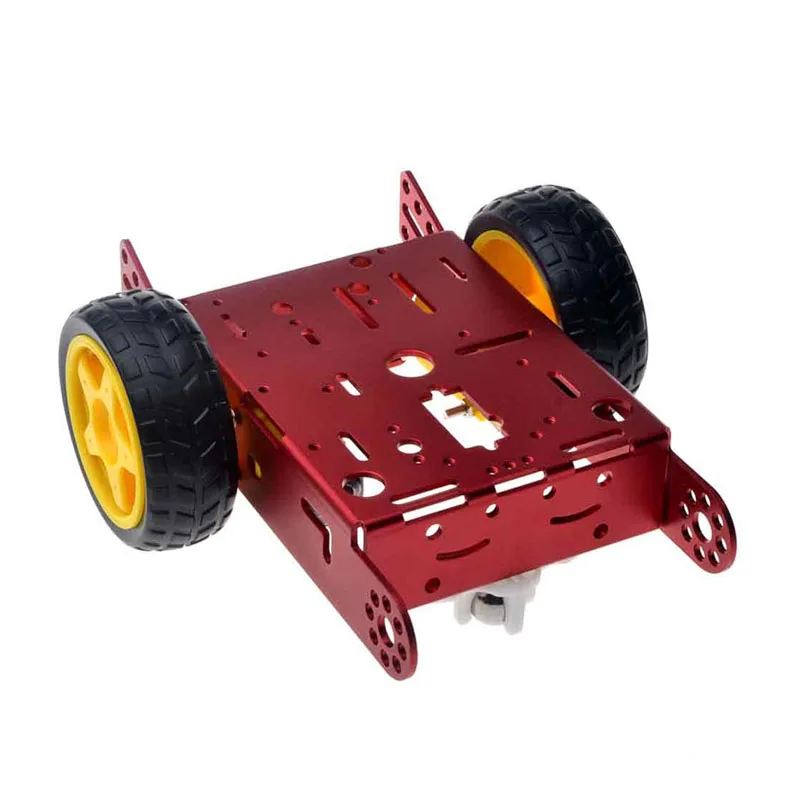 Red High quality Aluminum alloy Chassis 2WD Smart robot car chassis kit For DIY