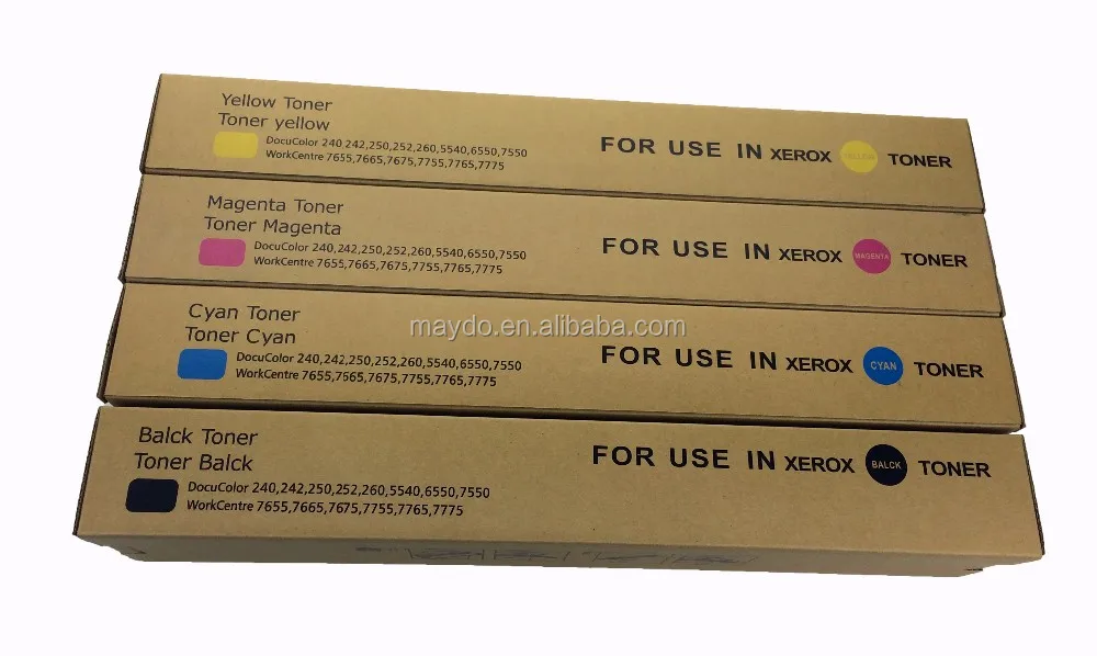 perfect compatible genuine for xerox docucolor 242 240 250 252 260 color toner cartridge