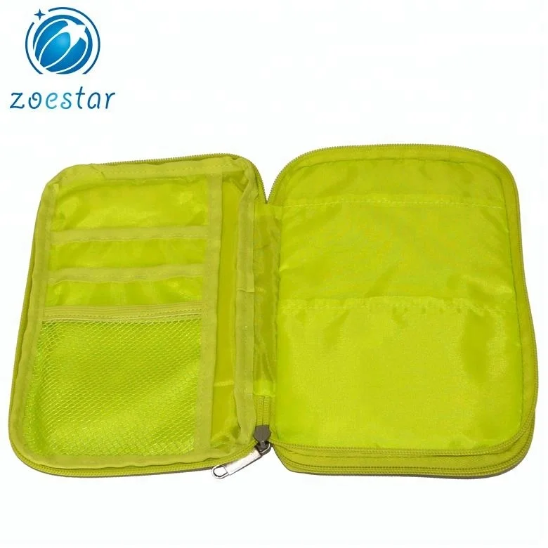 Two Compartments Passport Bag Travel Organizer Card Ticket Holder Wallet