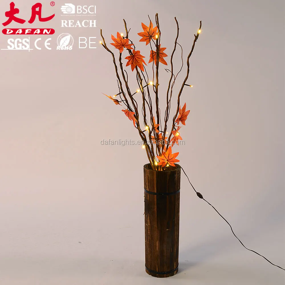 holiday Christmas decoration warm white  home party twig branch led trunk bonsai maple tree light