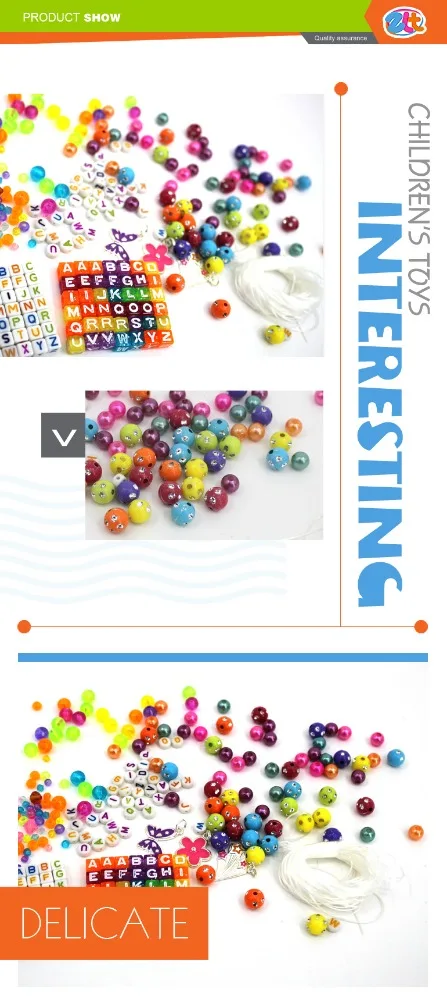 Пластиковые красочные детские бусины на шнуровке «сделай сам» для девочек