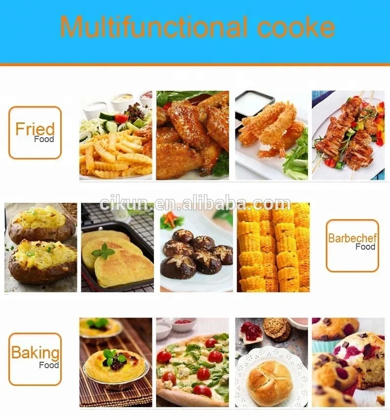 kitchen appliance cream colour digital control mini gas conveyor pizza air fryer halogen convection oven with stove