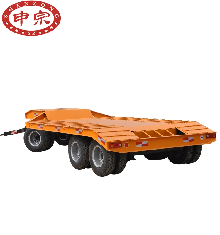 tractor transporter 25 ton three axle flatbed excavator full trailer