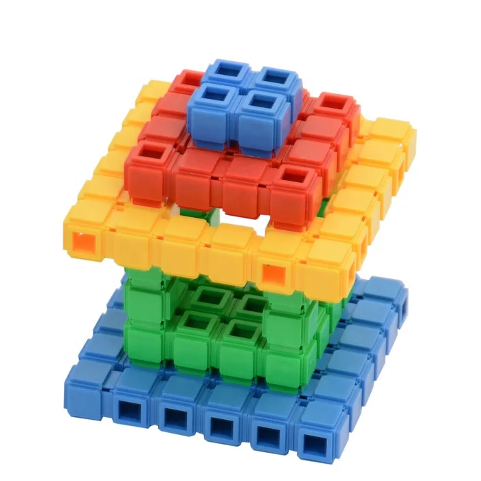 Plastic link toy kindergartens plastic connecting building blocks for kids