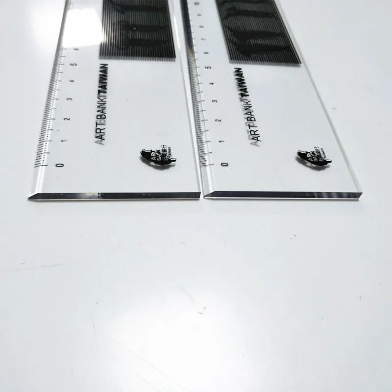 2D Printing Clear straight acrylic eyebrow sewing design ruler scale for school