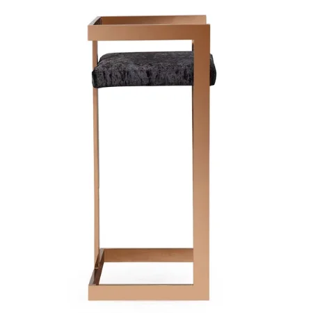 Black Velvet Counter Stool rose gold stainless steel frame bar stool with armrest