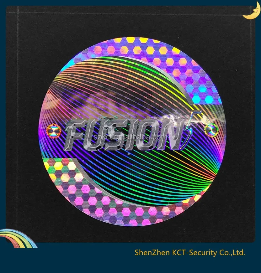 Wholesale Crystal Emboss Text Effect Hologram Sticker