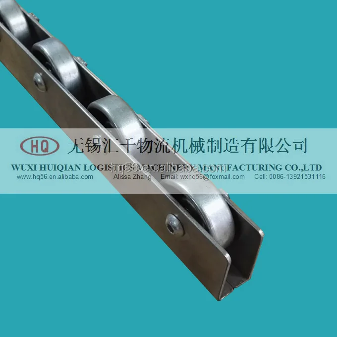 W-50TS roller skate wheel conveyor, steel roller track