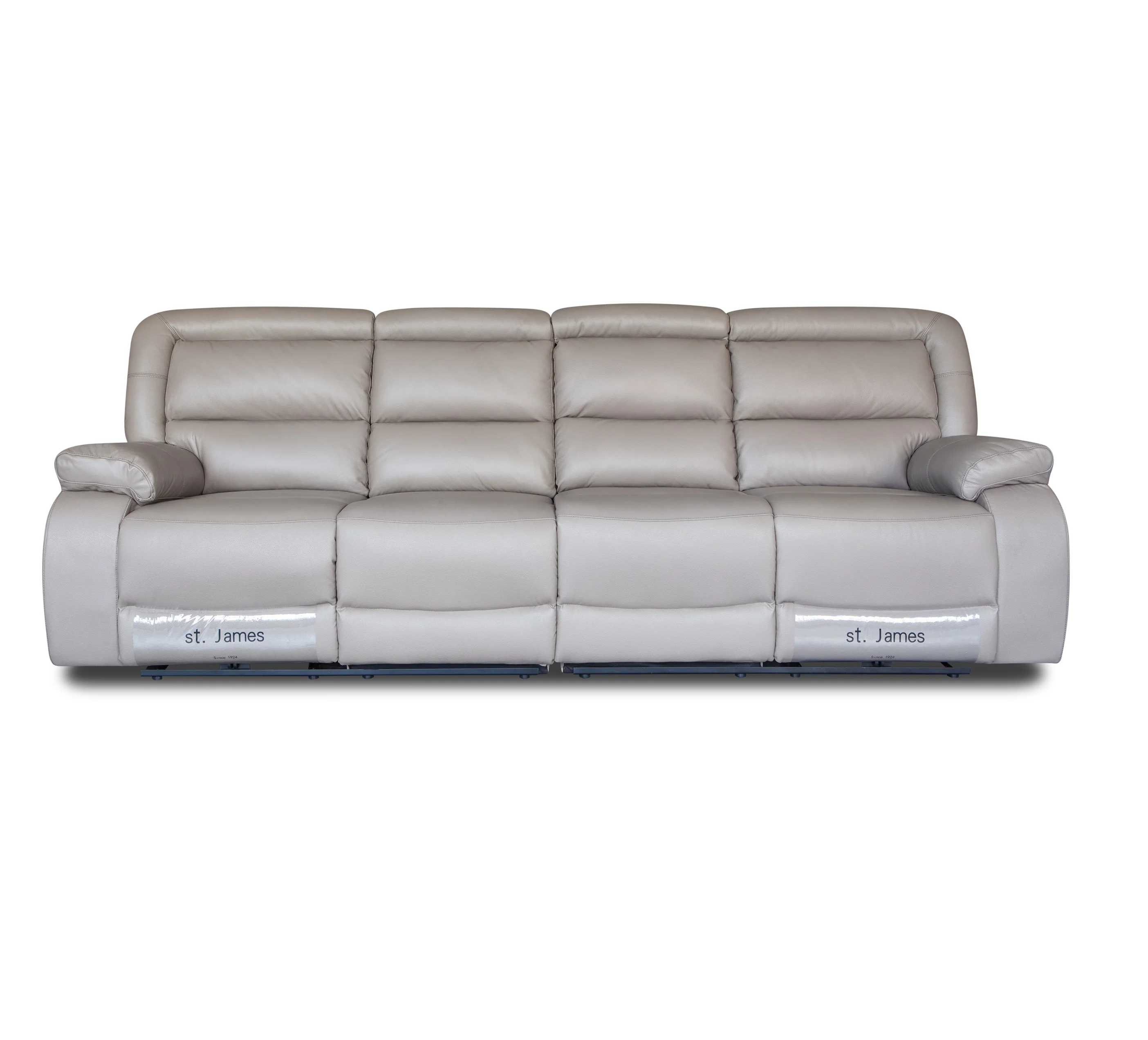 
Functional recliner with coffee table genuine Leather 4 seater sofa set 