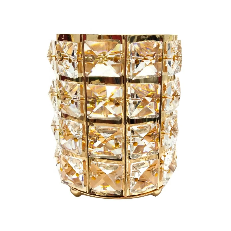 candle holder wedding centerpiece metal lantern crystal candlestick for wedding decoration