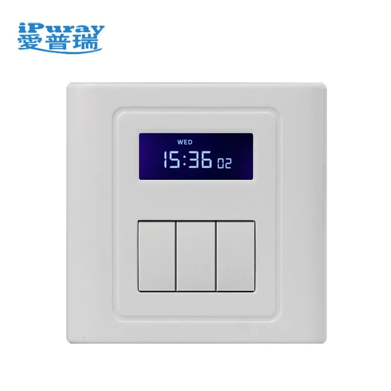 LCD display Electronic multi-channel timer switch  with multiple period setting for  3 loads smart home switch