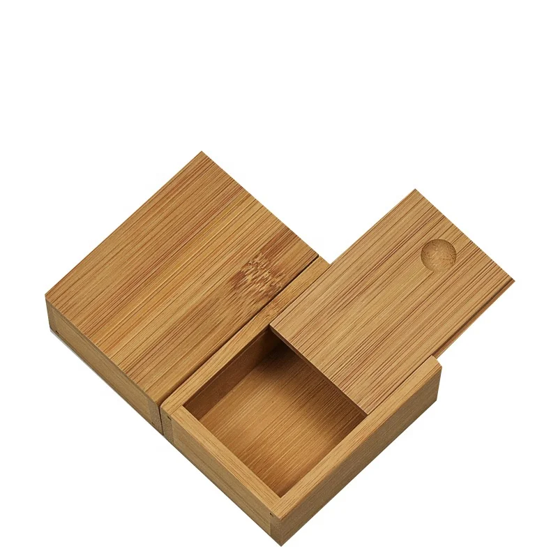 
square storage bamboo tea box with lid and packing case 