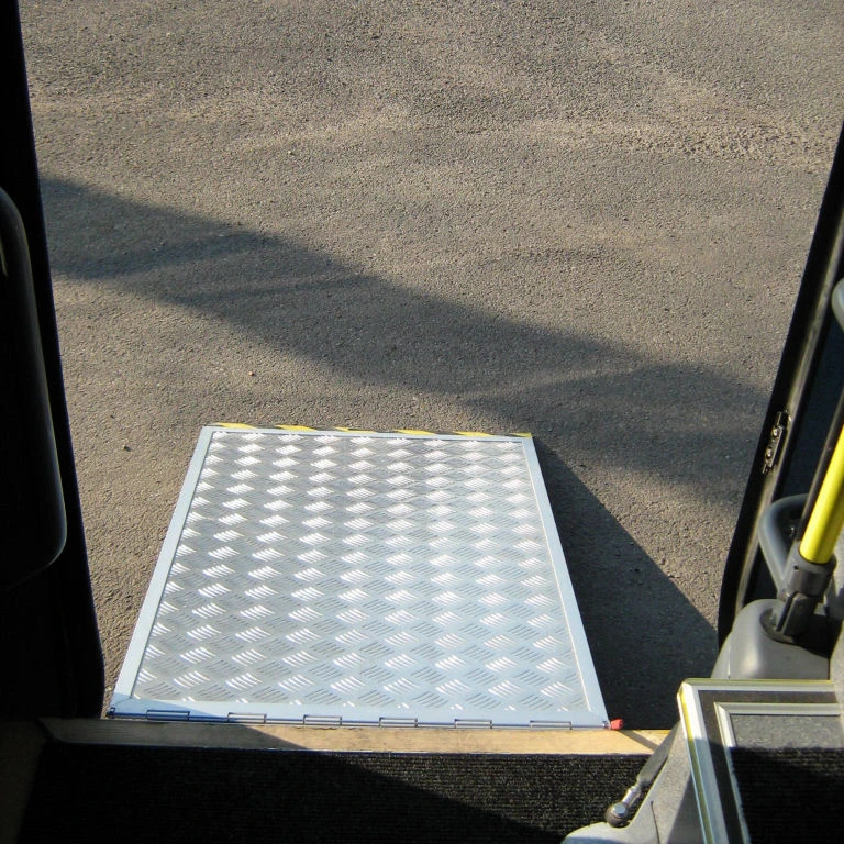 Handicap disabled Manual Wheelchair Ramp Slope for City Bus with CE certificate