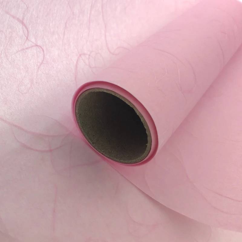 
pink eco friendly specialty bopp film laminated water proof flower wrapping decoration silk paper 60cm x 5m 