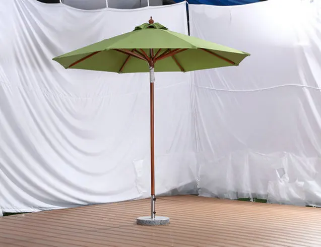 Economic Square Shape Wooden Material Umbrella Outdoor Beach Chinese Garden Parasol