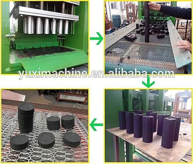 Wood Chips Charcoal Making Machine Bamboo Charcoal Machine Briquette Press Machine