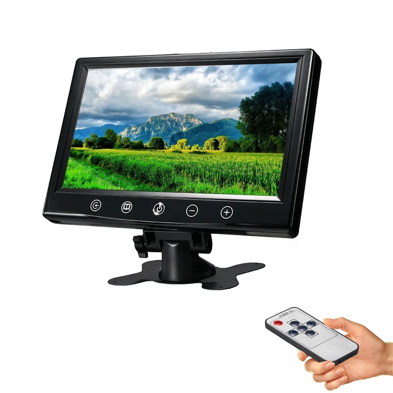 HOT 9 inch display car headrest monitor with buttons support 2 AV input