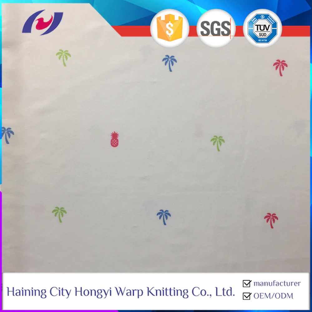 84% Nylon 16% Elastane Coconut Tree Simple Print Swimsuit Fabric