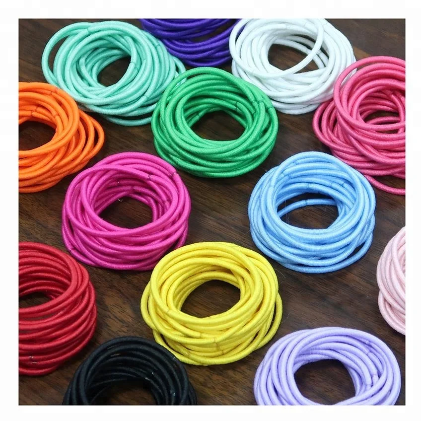 Factory Wholesale Colorful Baby Girl Elastic Hair Bands Hair Ponytail Holders For Child Kids Hair Ties