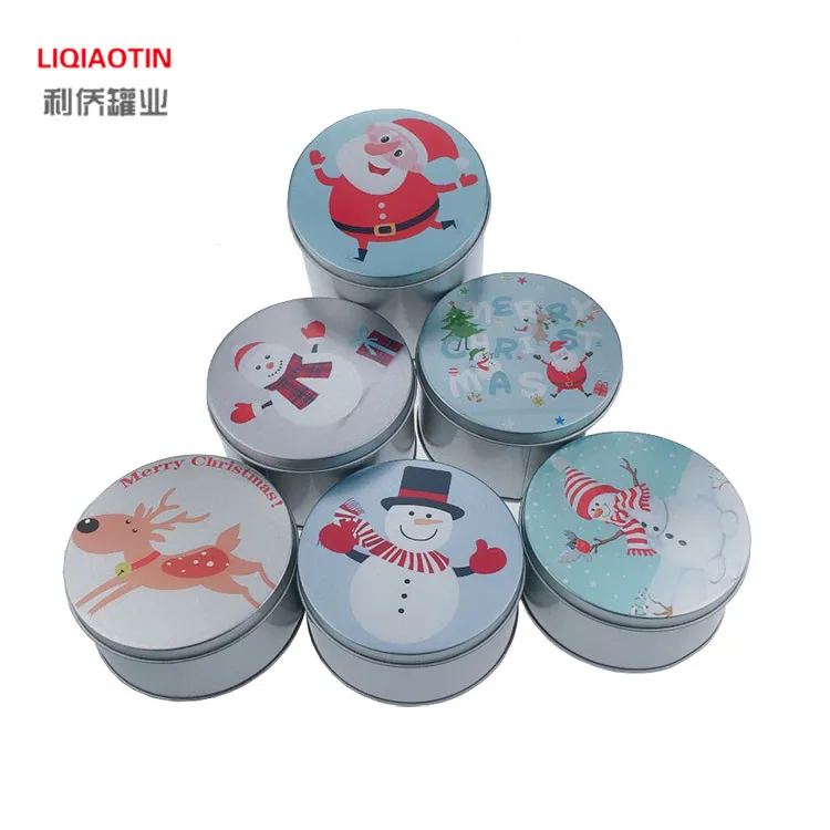  Жестяная коробка для рождественских подарков от производителя металлическая печенья 90*60 мм