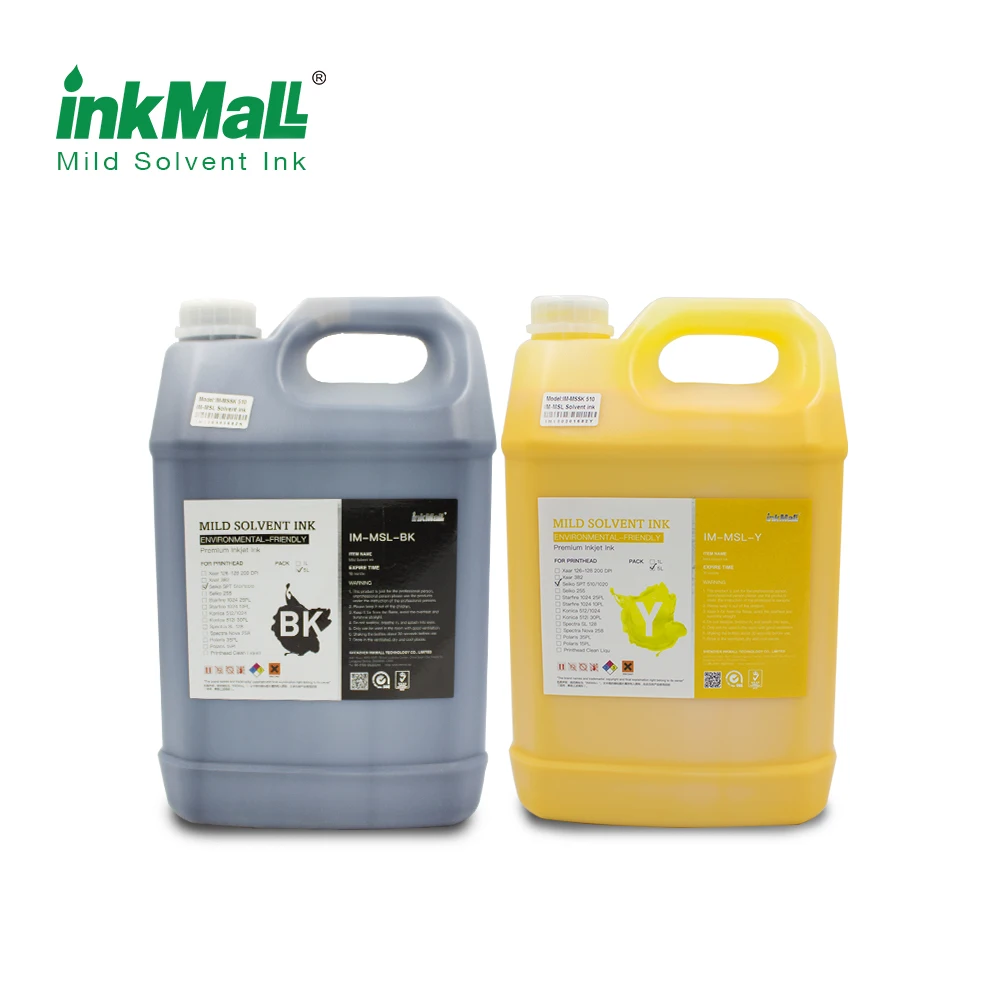 Inkmall Best Price High Quality Cymk Mild Solvent Ink For Konica 512 42pl Printhead