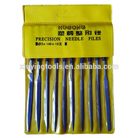
10pcs Alloy Strength Steel Mini Metal Taper Hand Mini Needle Wood File with ABS TPR Handle Mini Needle File Set 