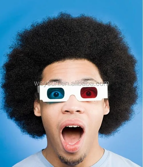 Red Cyan Blue Paper Card 3D 3-D Anaglyph 3D Glasses