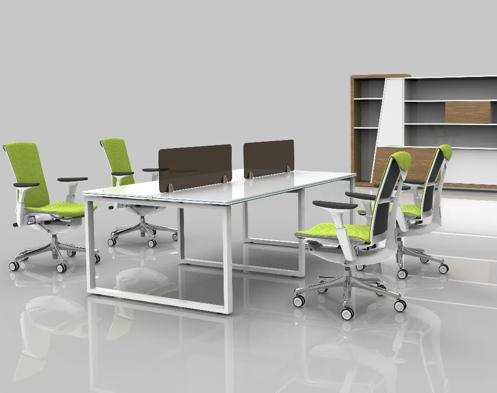 China office furniture counter table design 6 people work station fancy desk